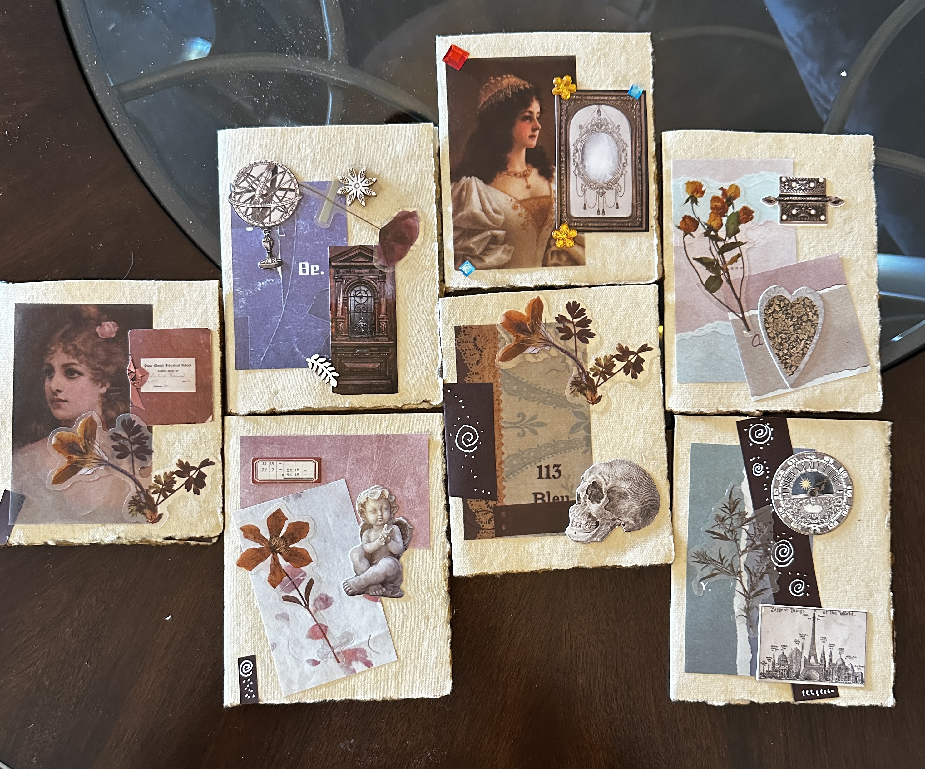 Handmade card with vintage elements